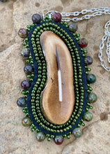 Load image into Gallery viewer, Caribou antler and quill necklace