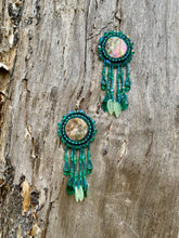 Load image into Gallery viewer, Natural Abalone with leaf dangles