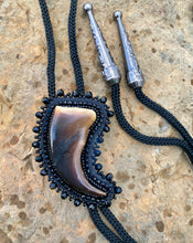 Load image into Gallery viewer, Black Bear Claw bolo tie