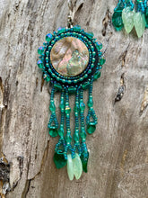 Load image into Gallery viewer, Natural Abalone with leaf dangles