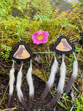 Load image into Gallery viewer, Raven-Cedar hats with ermine tails
