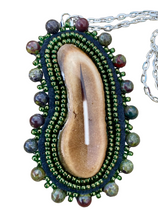 Load image into Gallery viewer, Caribou antler and quill necklace
