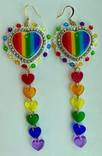 Load image into Gallery viewer, Rainbow hearts with tails
