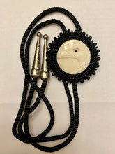 Load image into Gallery viewer, White Raven Bolo tie
