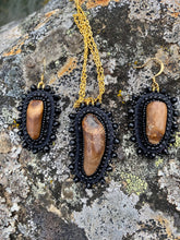 Load image into Gallery viewer, Fossilized Walrus/ivory teeth earrings
