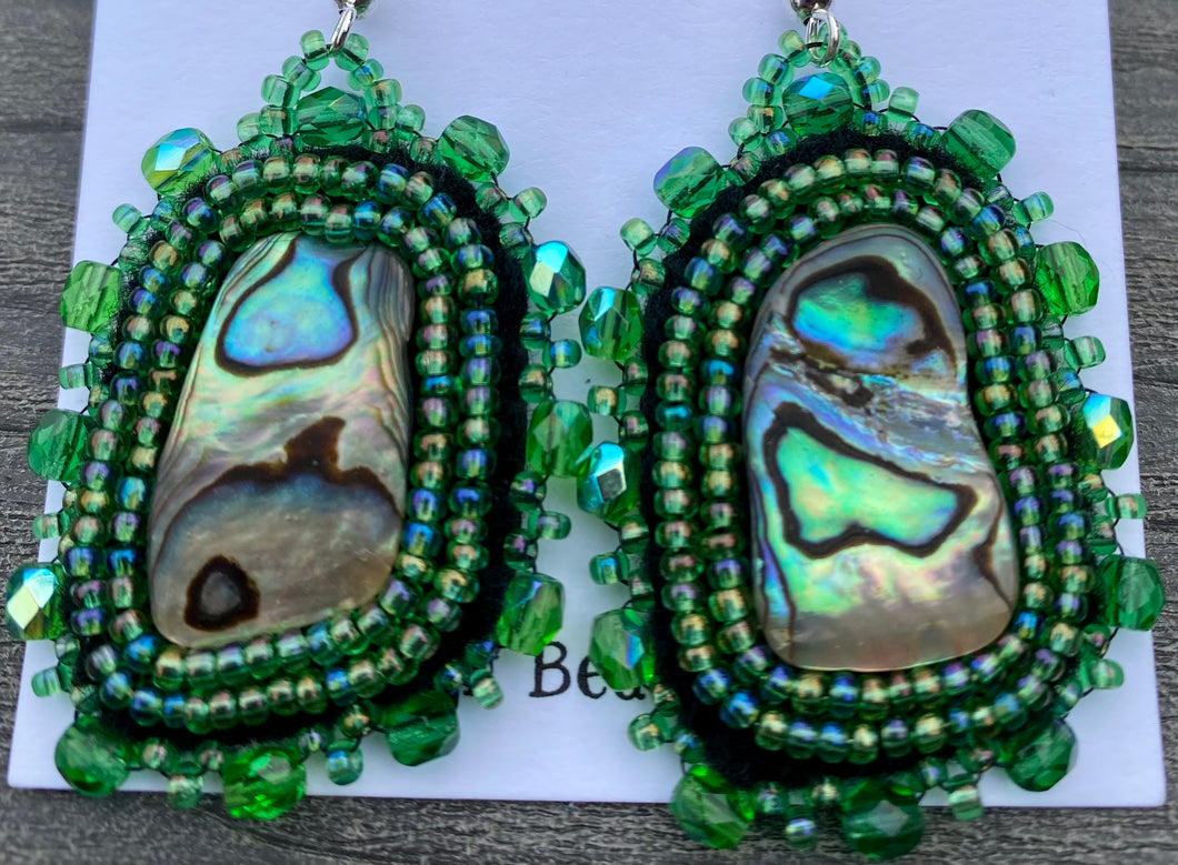 Abalone rectangles w green