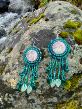 Load image into Gallery viewer, Natural Abalone with leaf dangles
