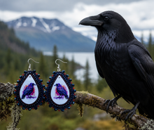 Load image into Gallery viewer, Raven teardrops
