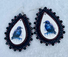 Load image into Gallery viewer, Raven teardrops
