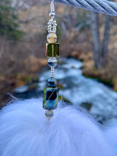 Load image into Gallery viewer, Arctic Fox large poms with taupe beads
