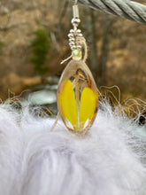 Load image into Gallery viewer, Arctic Fox Medium poms with yellow beads
