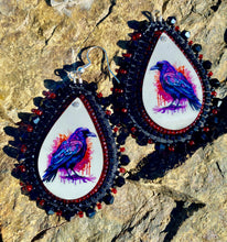Load image into Gallery viewer, Raven teardrops
