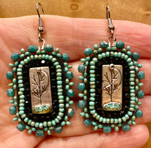 Load image into Gallery viewer, Turquoise rectangle trees
