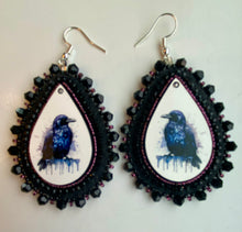 Load image into Gallery viewer, Raven teardrops
