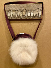 Load image into Gallery viewer, Crossbody purple bag with Arctic Fox cover
