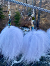 Load image into Gallery viewer, Arctic Fox large poms with taupe beads
